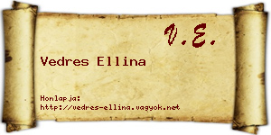 Vedres Ellina névjegykártya